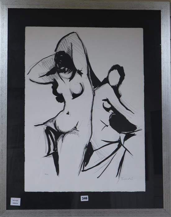 Paolo Frosecchi b.1924, limited edition print, nude, signed, 39/100 70 x 50cm.